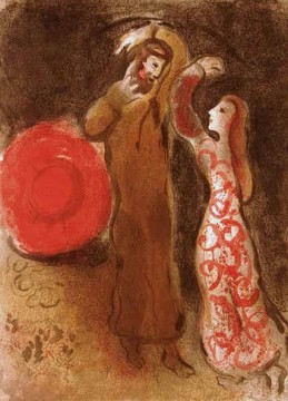 Ruth and Boaz meets contemporary lithographer Marc Chagall Oil Paintings